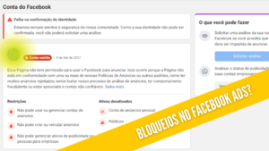Conta de anúncios bloqueada